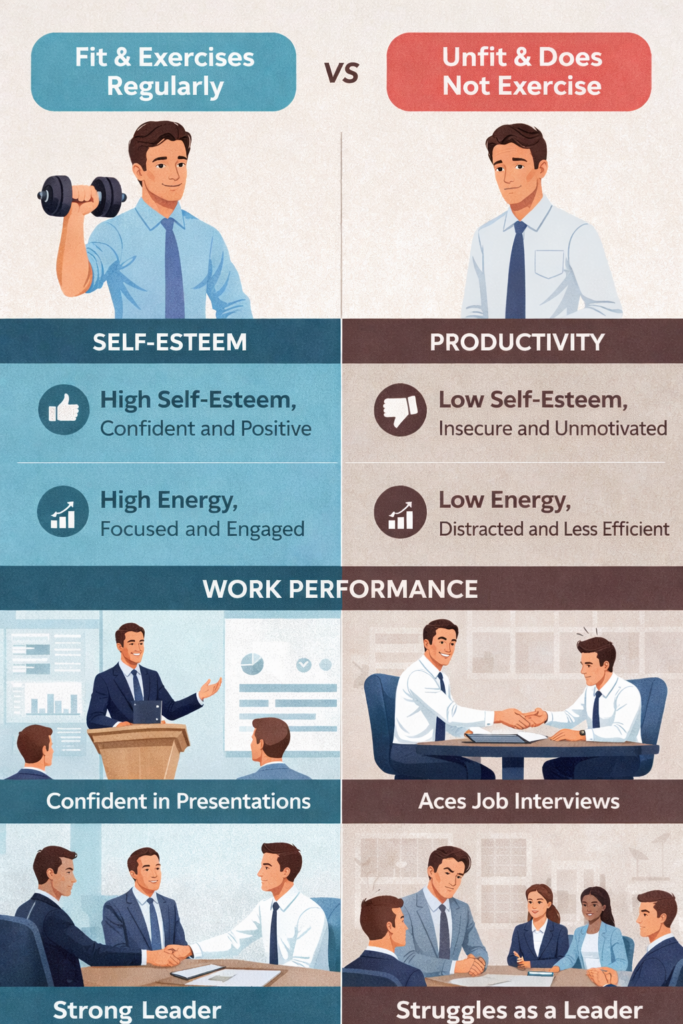 How can good fitness and health improve your career success
