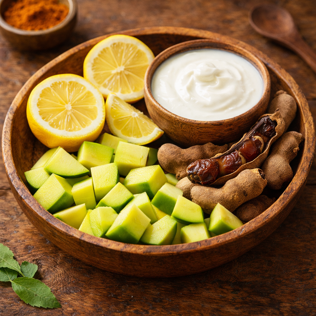 Sour taste foods in Ayurveda